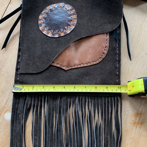 Boho Vintage leather purse with fringe 💃🏻 - Picture 2 of 8